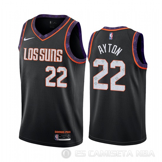 Camiseta Deandre Ayton #22 Phoenix Suns Ciudad Negro - Haga un click en la imagen para cerrar